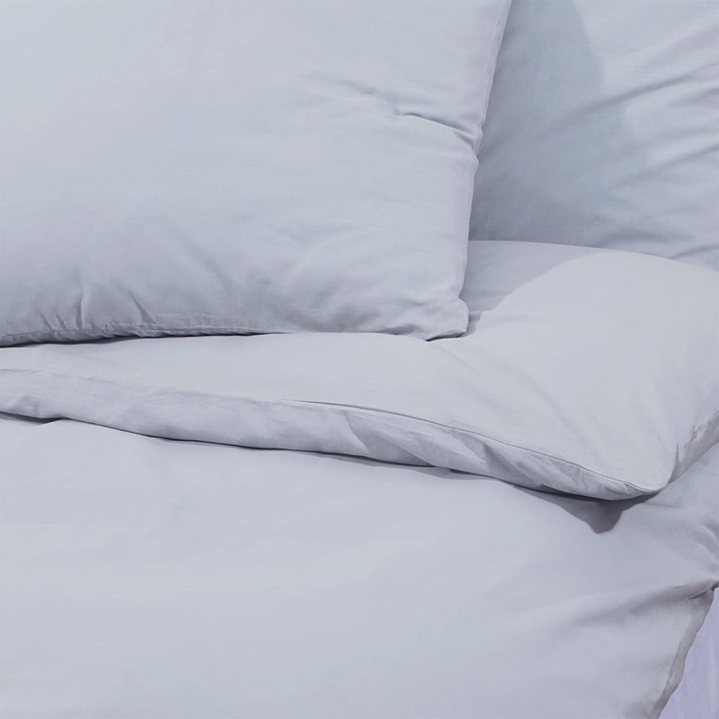 Bedding set grey 135x200 cm light microfiber
