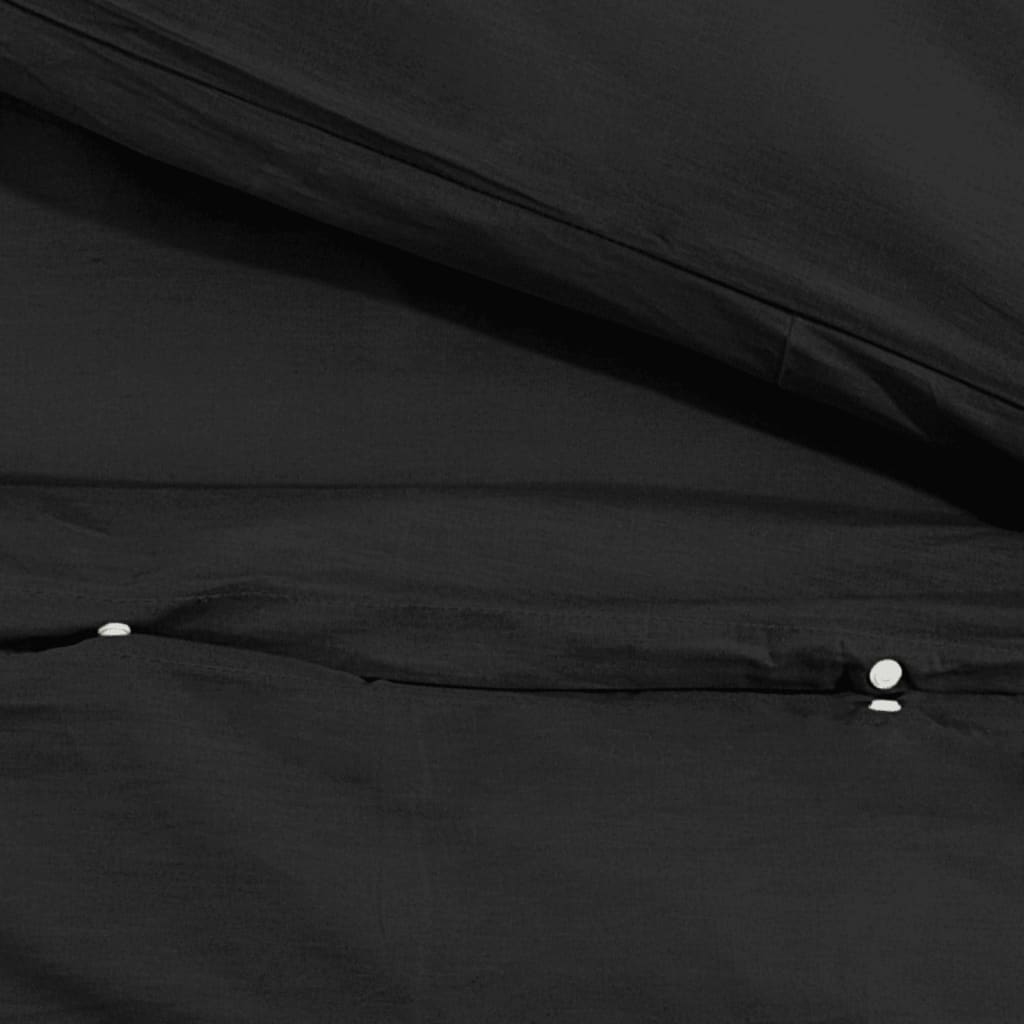 Parure de lit noire 200x220 cm microfibre légère