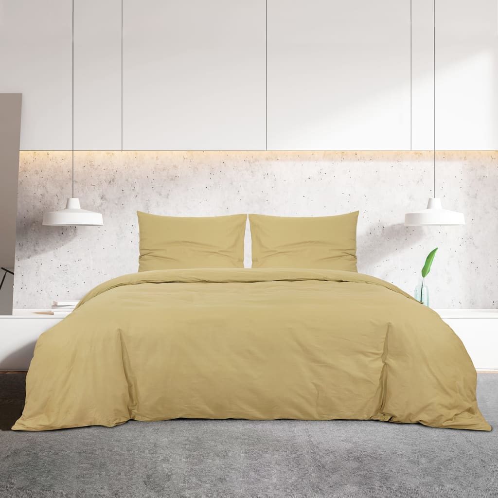 Parure de lit taupe 220x240 cm microfibre légère
