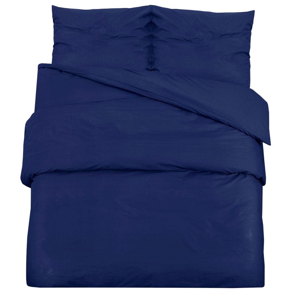 Bedding set navy blue 135x200 cm light microfiber
