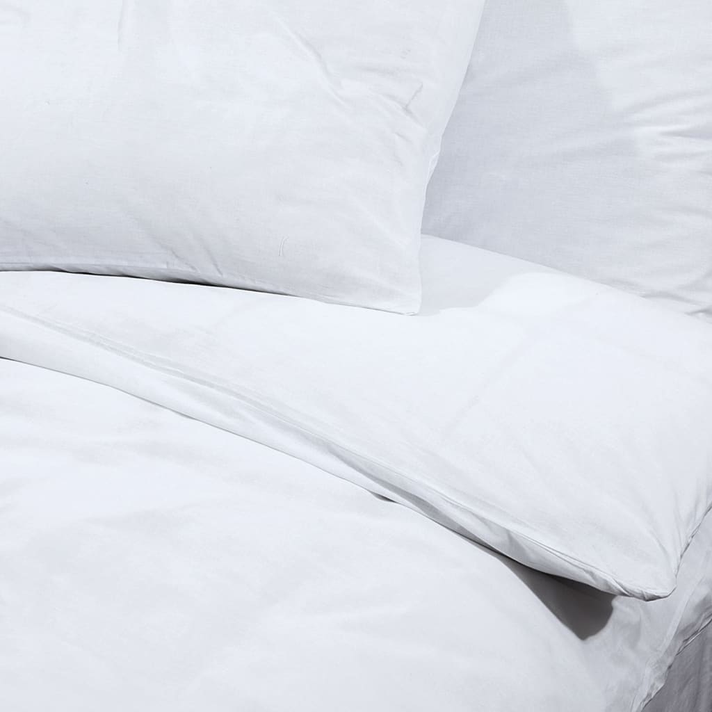 Bedding set white 200x200 cm light microfiber