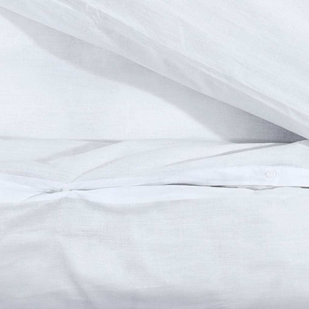 Bedding set white 220x240 cm light microfiber