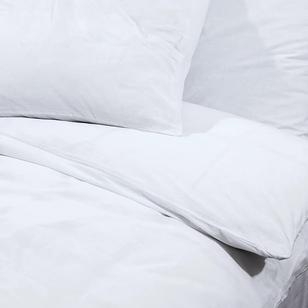 Bedding set white 260x240 cm light microfiber