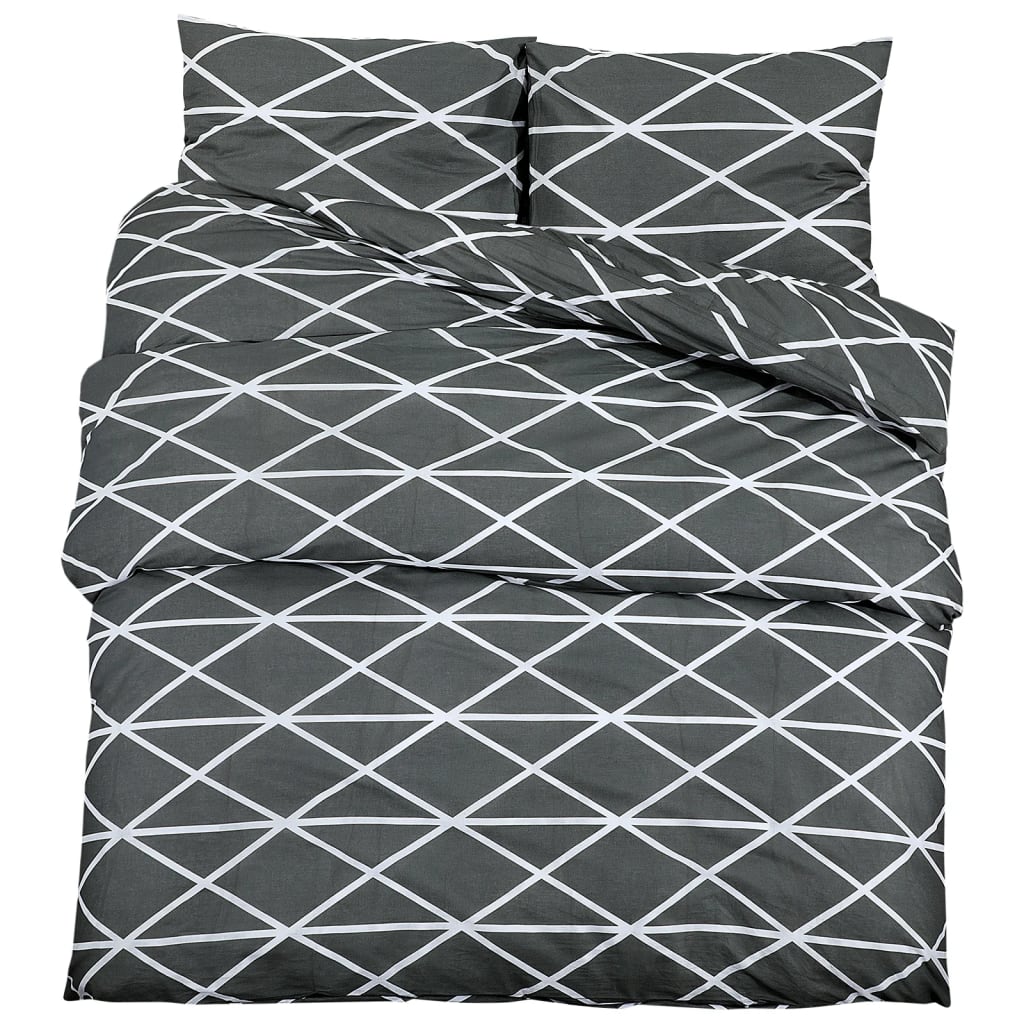 Bedding set grey 140x200 cm cotton