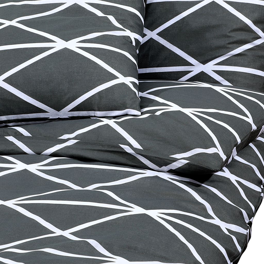 Bedding set grey 155x220 cm cotton