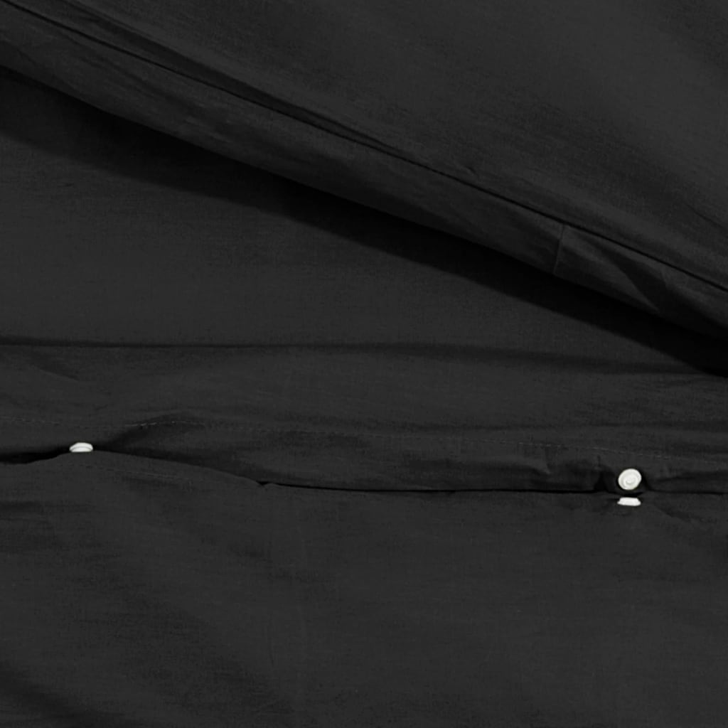 Parure de lit noire 200x220 cm en coton