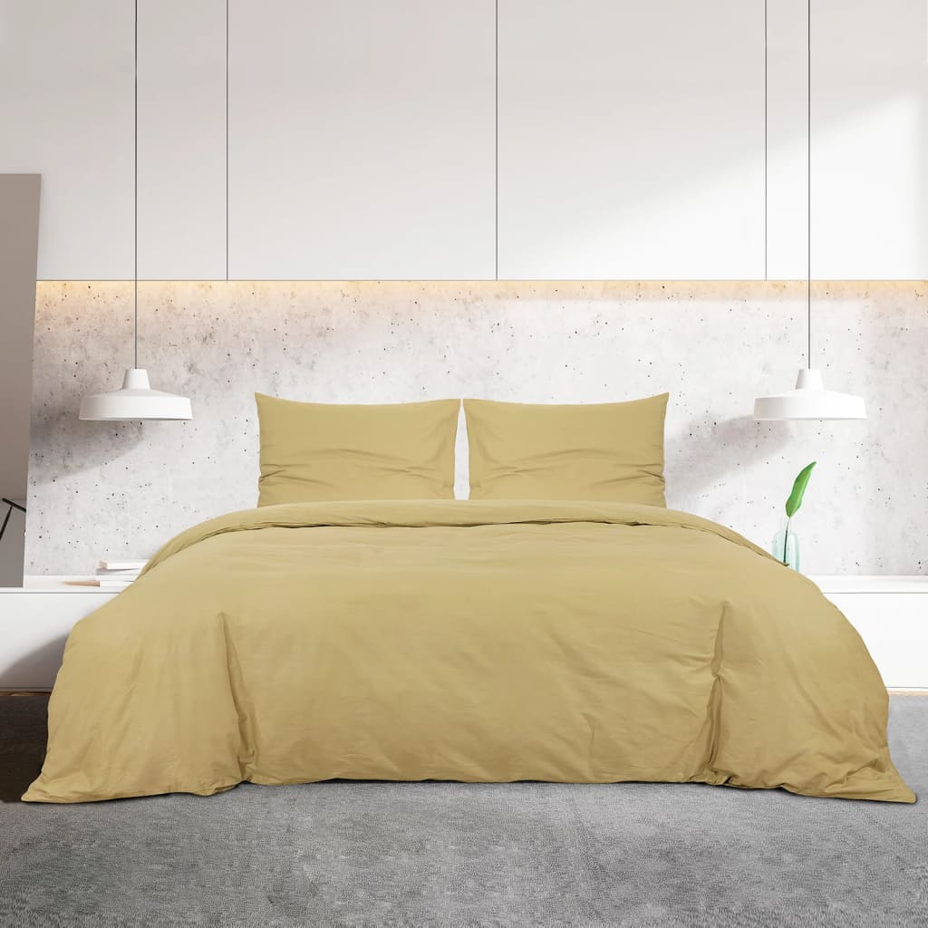 Bedding set taupe 135x200 cm cotton