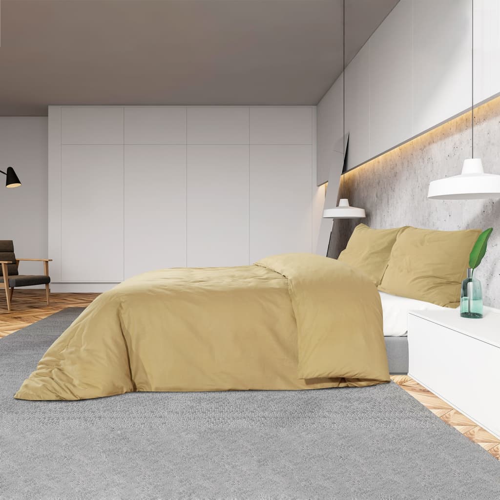 Bedding set taupe 135x200 cm cotton