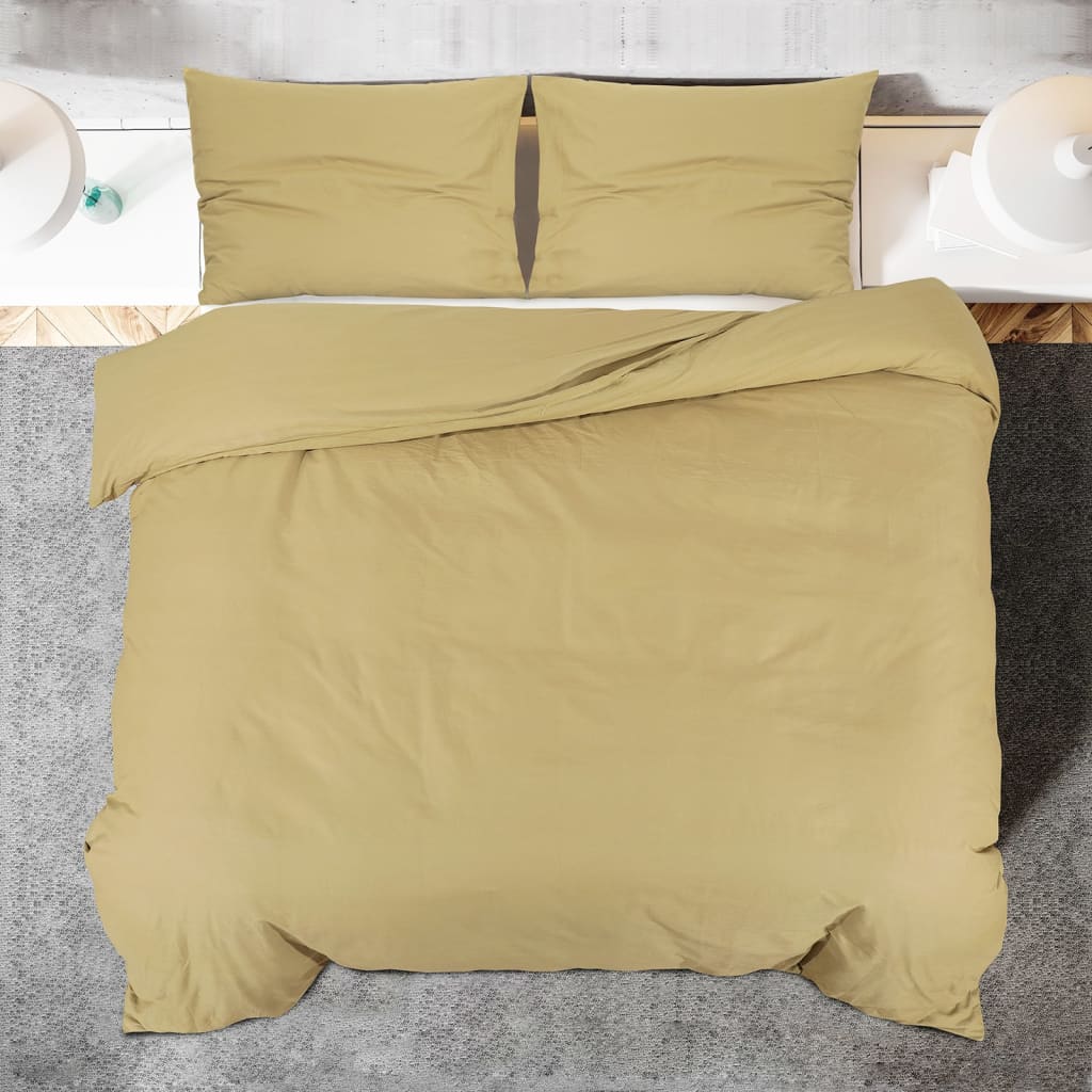 Bedding set taupe 135x200 cm cotton