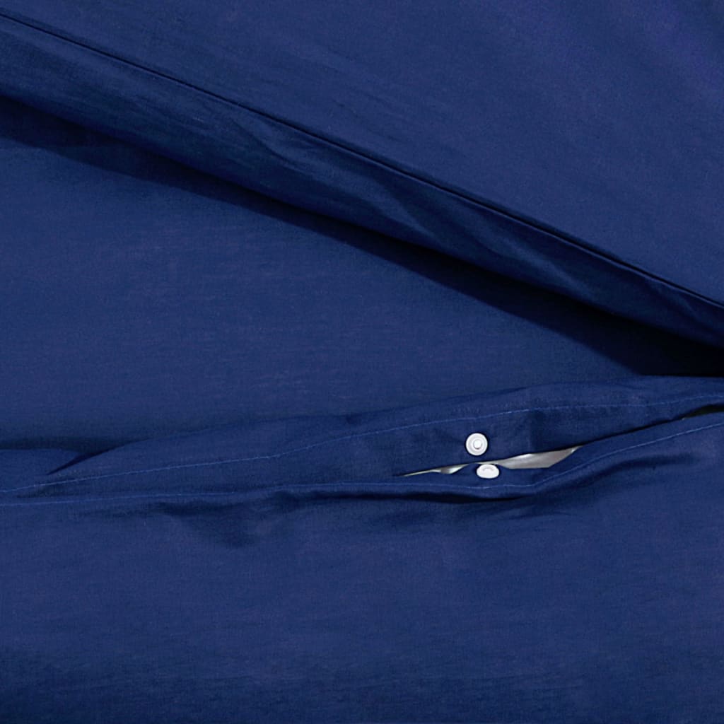 Bettwäsche-Set Marineblau 225x220 cm Baumwolle