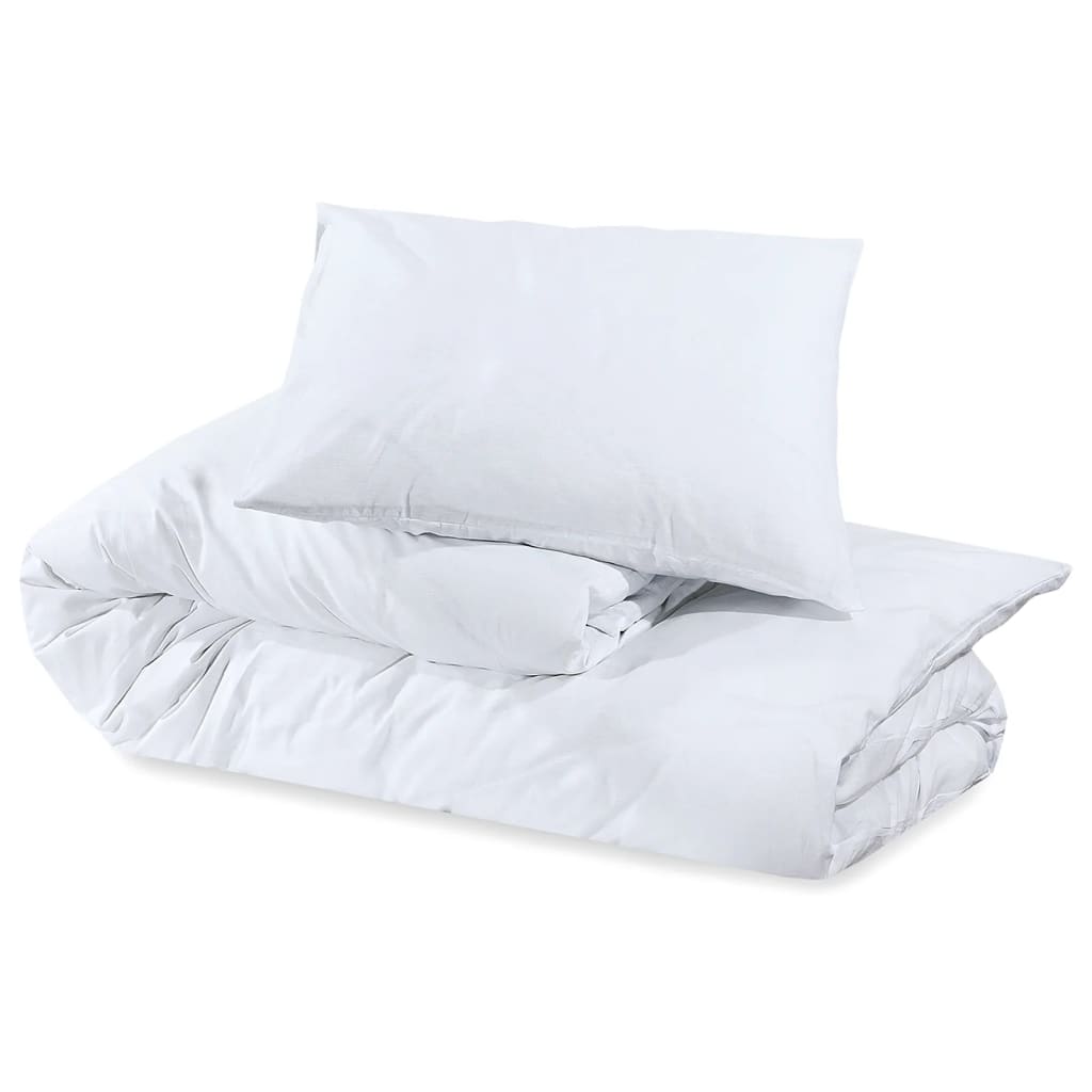 Parure de lit blanche 260x240 cm en coton