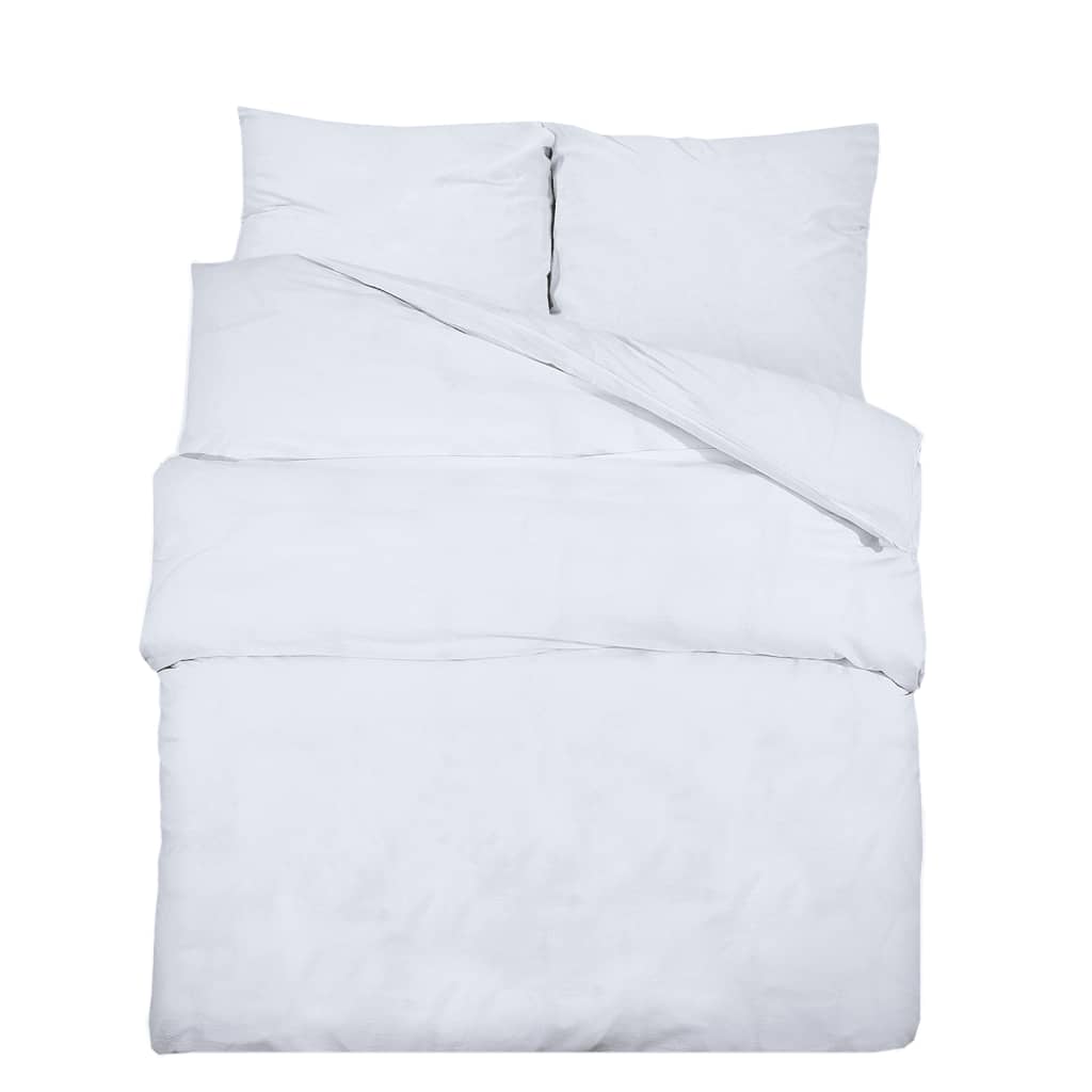 White bed linen set 135x200 cm cotton