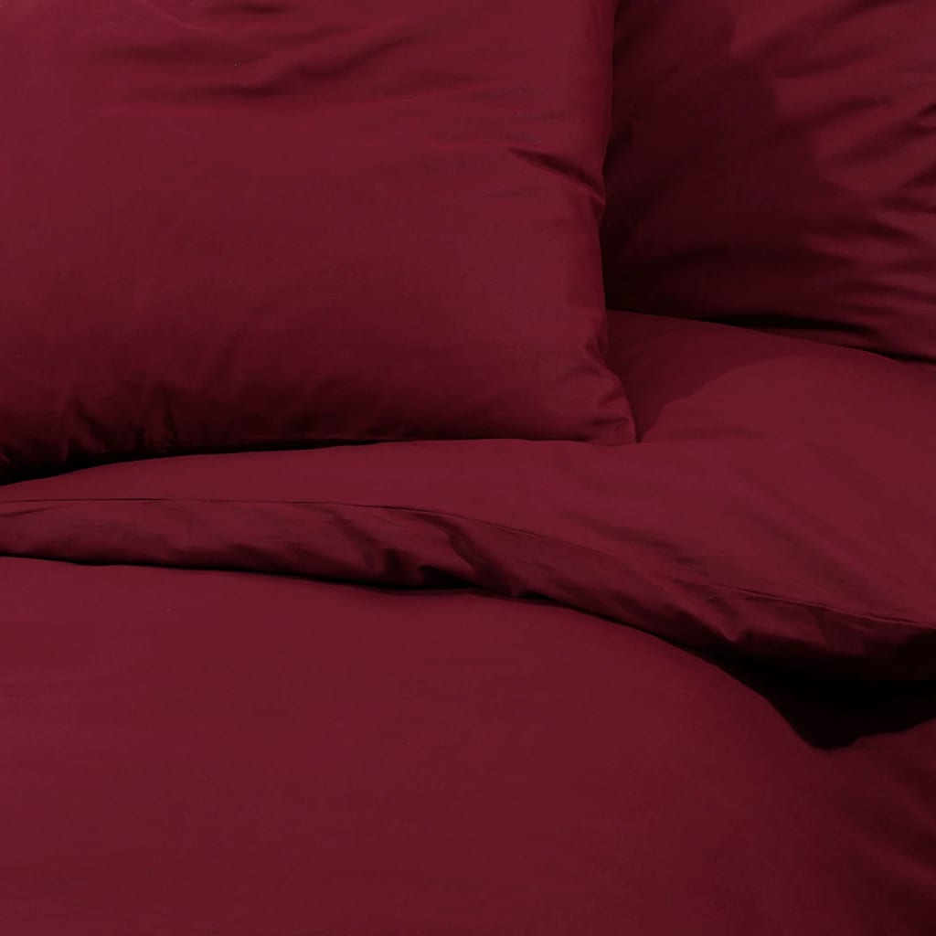 Bordeaux red bed linen set 135x200 cm cotton