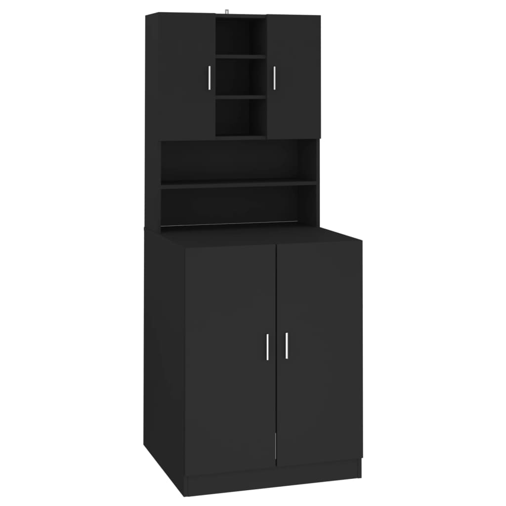 Meuble pour machine à laver noir