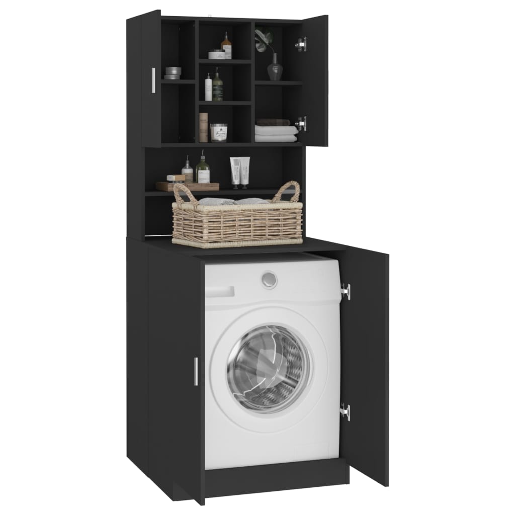 Meuble pour machine à laver noir