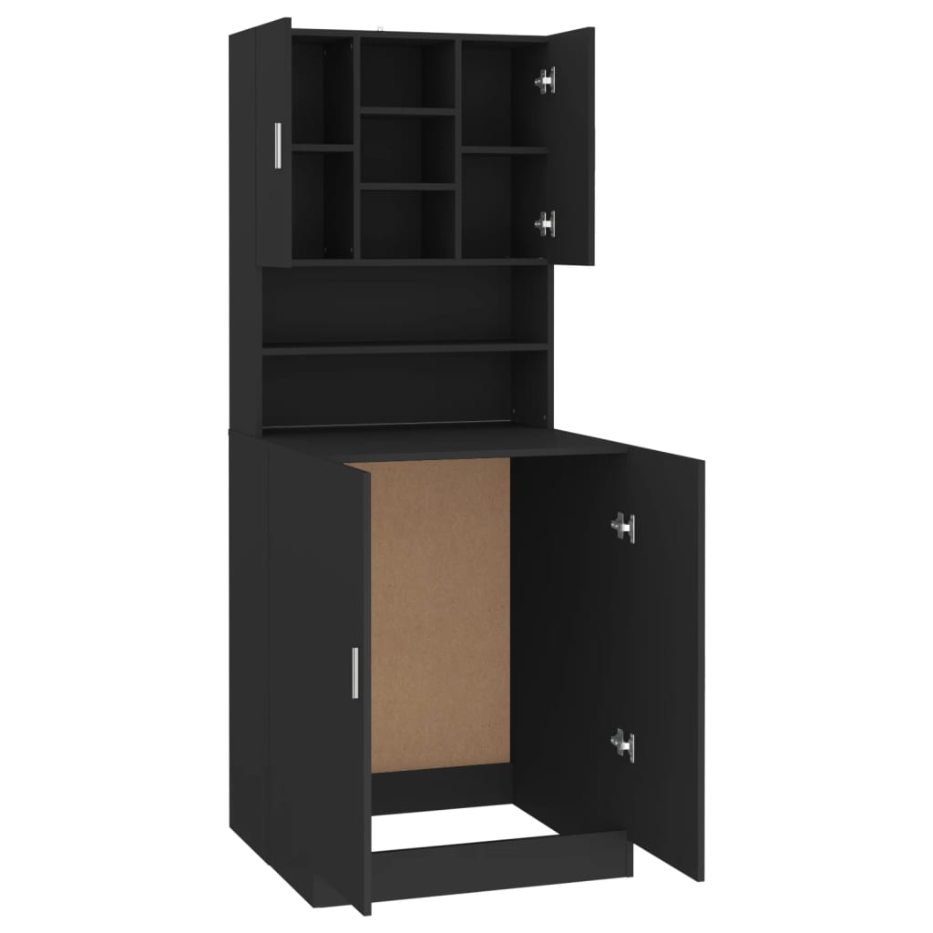 Meuble pour machine à laver noir