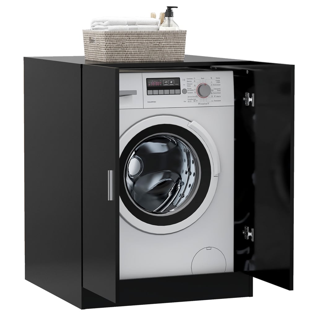 Meuble pour machine à laver noir
