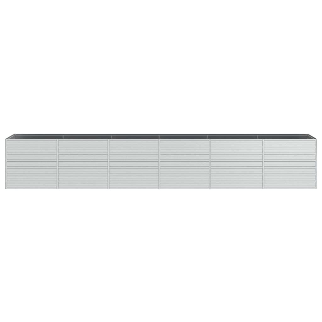 Garten-Hochbeet 480x80x77 cm Verzinkter Stahl Silber