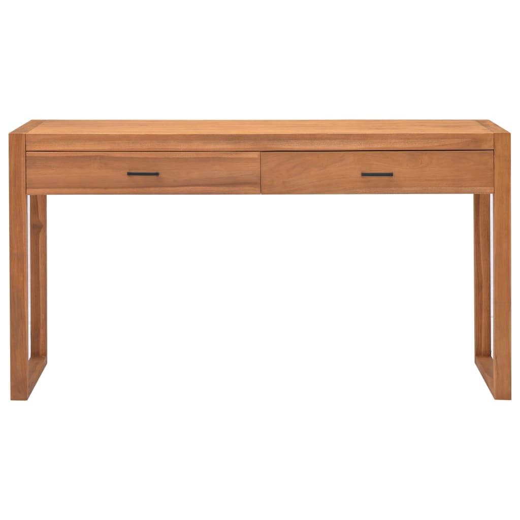 Bureau avec 2 tiroirs 120x40x75 cm en bois de teck massif