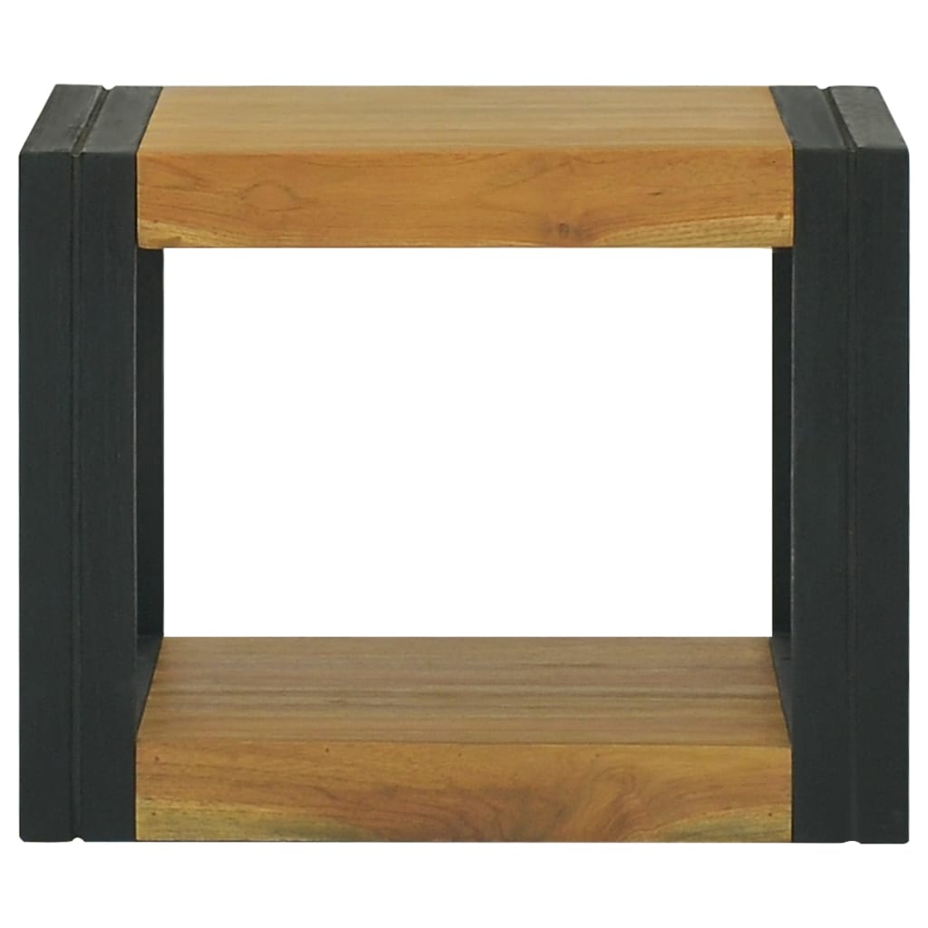 Étagère murale de salle de bain 45x45x35 cm en bois de teck massif