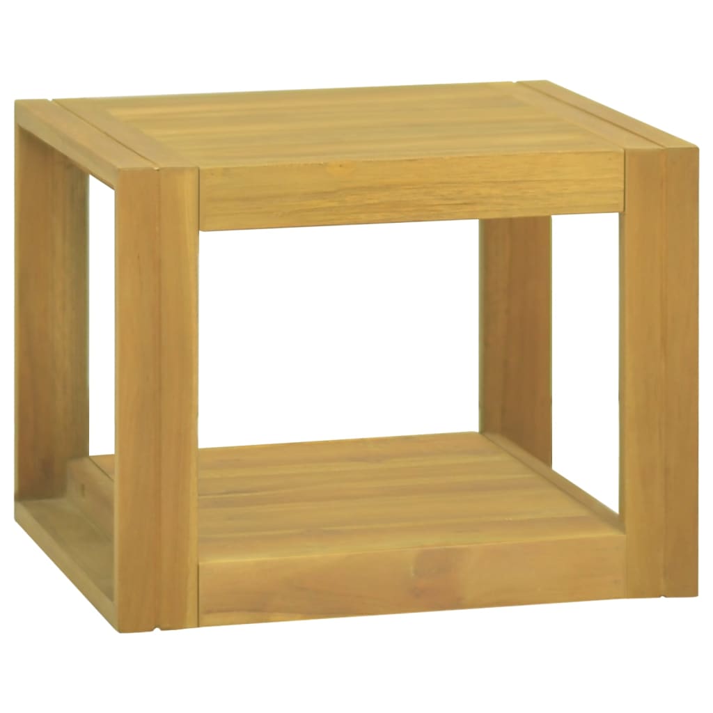 Étagère murale de salle de bain 45x45x35 cm en bois de teck massif