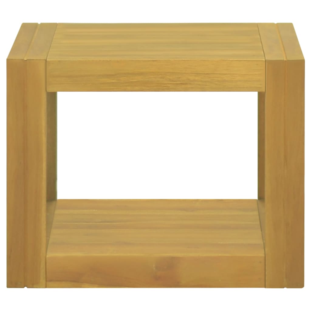 Étagère murale de salle de bain 45x45x35 cm en bois de teck massif