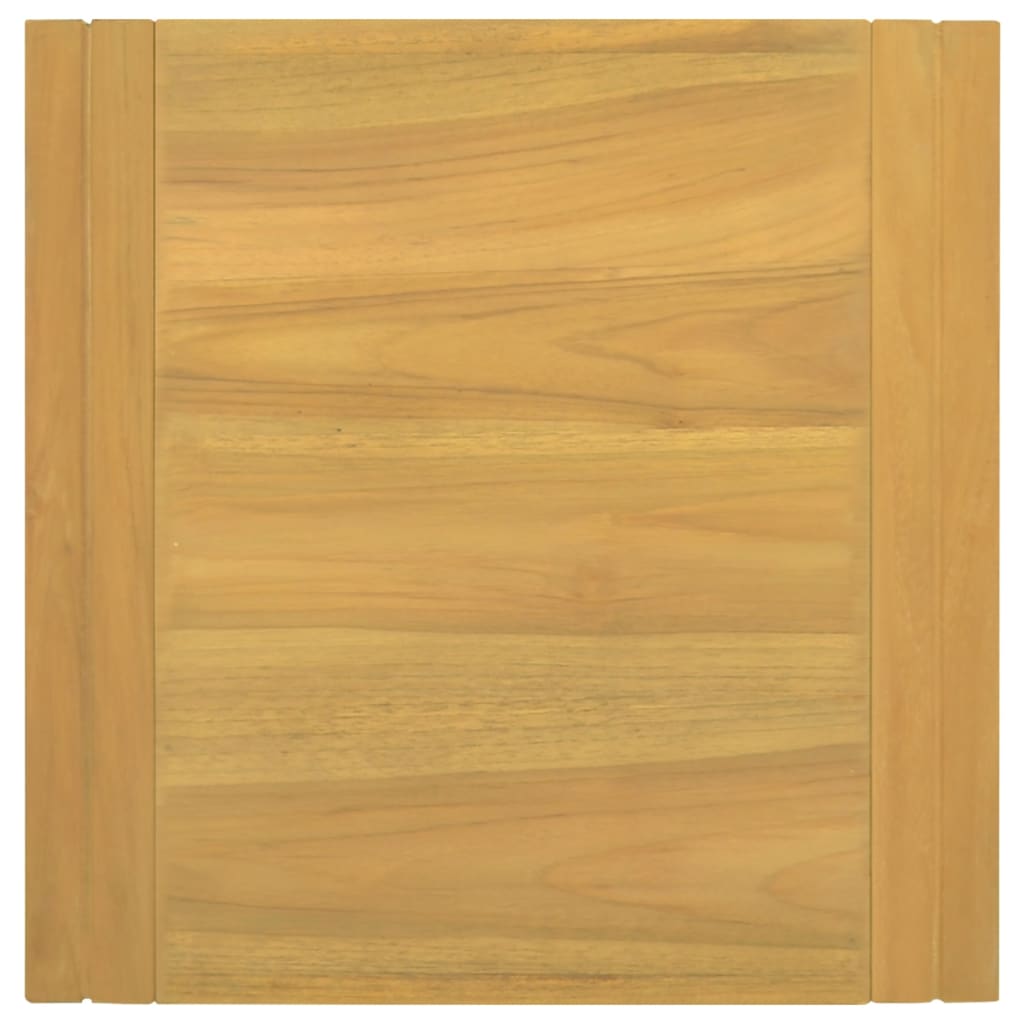 Étagère murale de salle de bain 45x45x35 cm en bois de teck massif