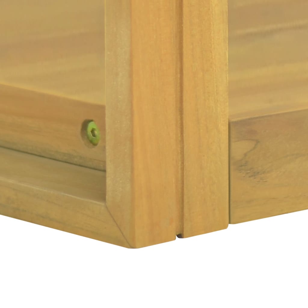 Étagère murale de salle de bain 45x45x35 cm en bois de teck massif