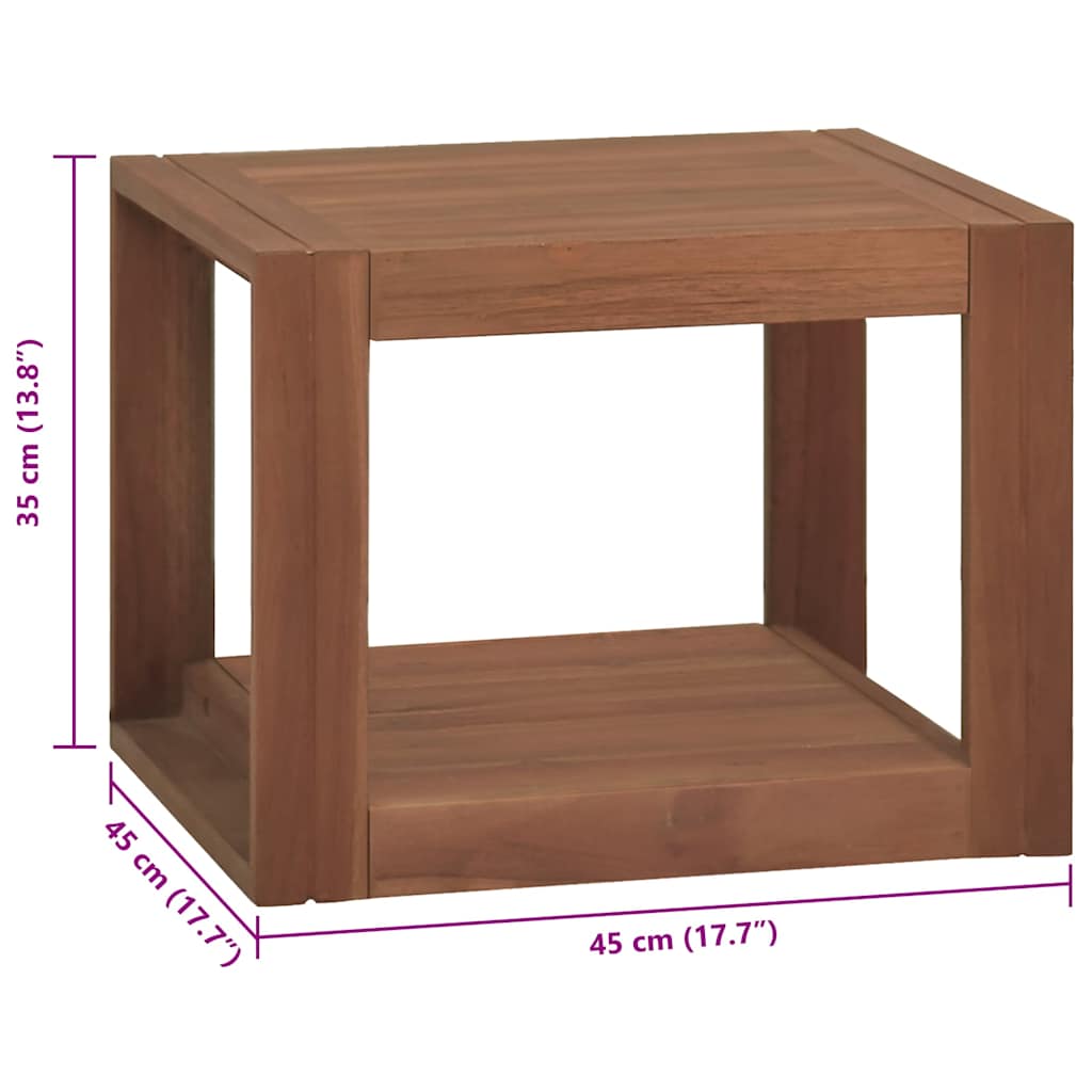Wand-Badregal 45x45x35 cm Massivholz Teak
