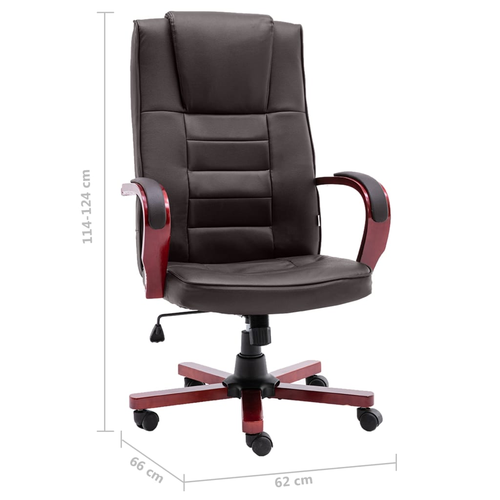 Bürostuhl Braun Echtleder