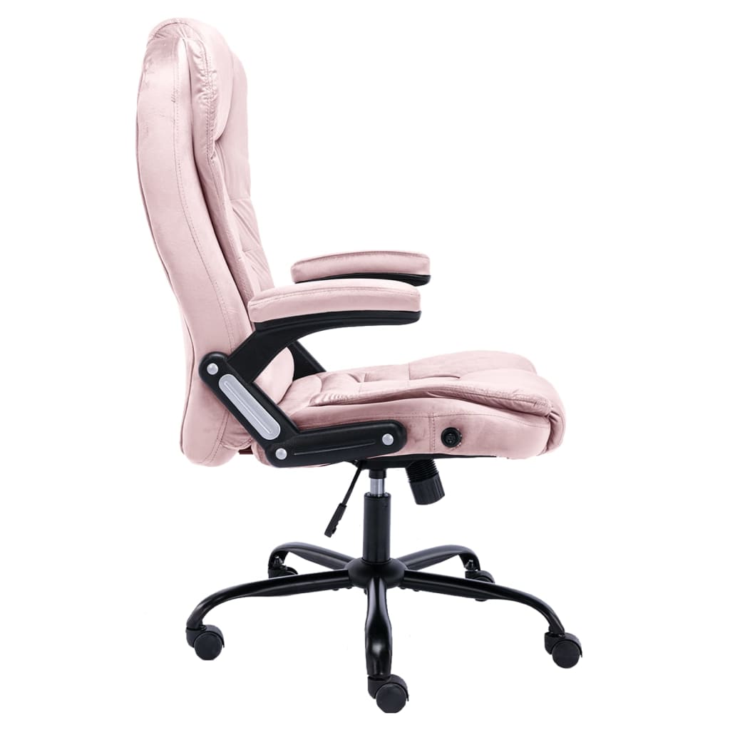 Chaise de bureau en velours rose