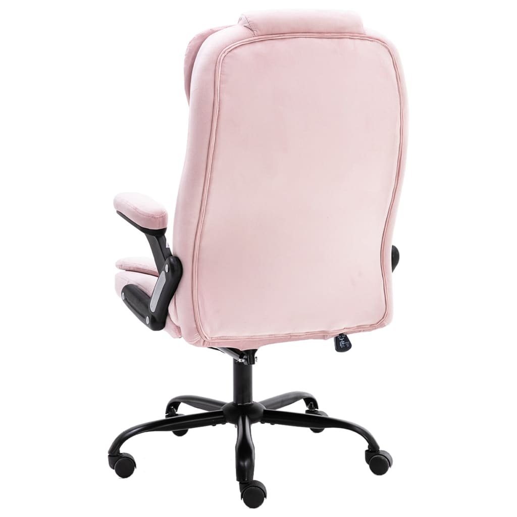 Chaise de bureau en velours rose