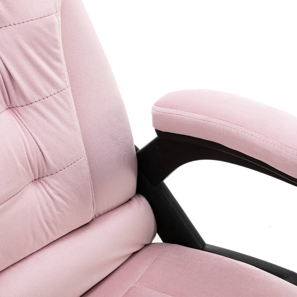 Chaise de bureau en velours rose