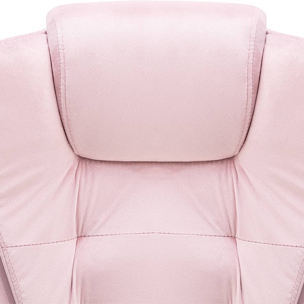 Chaise de bureau en velours rose