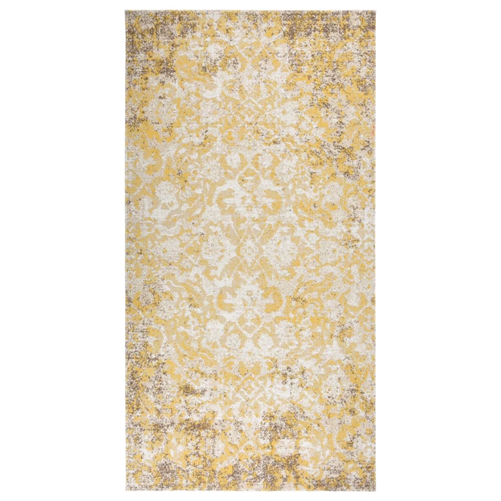Outdoor rug flat weave 80x150 cm yellow