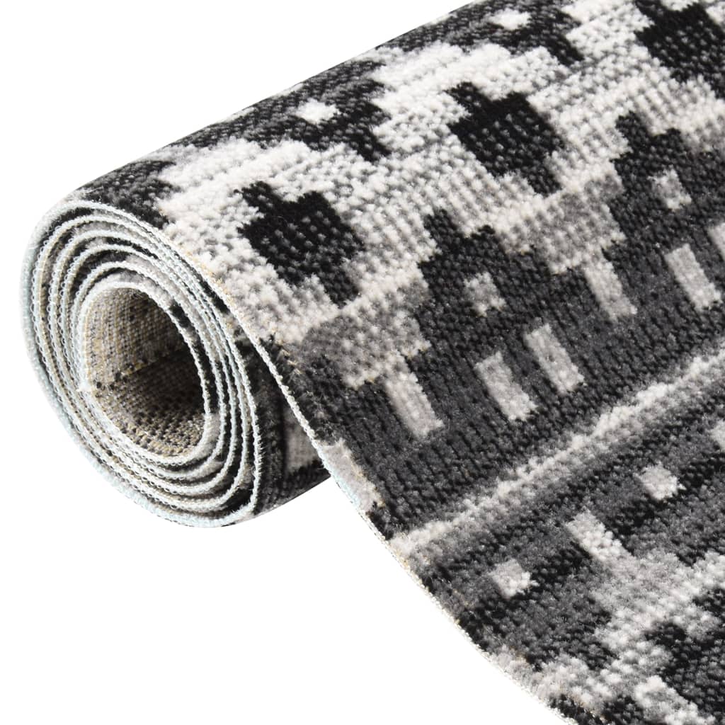 Outdoor-Teppich Flachgewebe 80x250 cm Dunkelgrau
