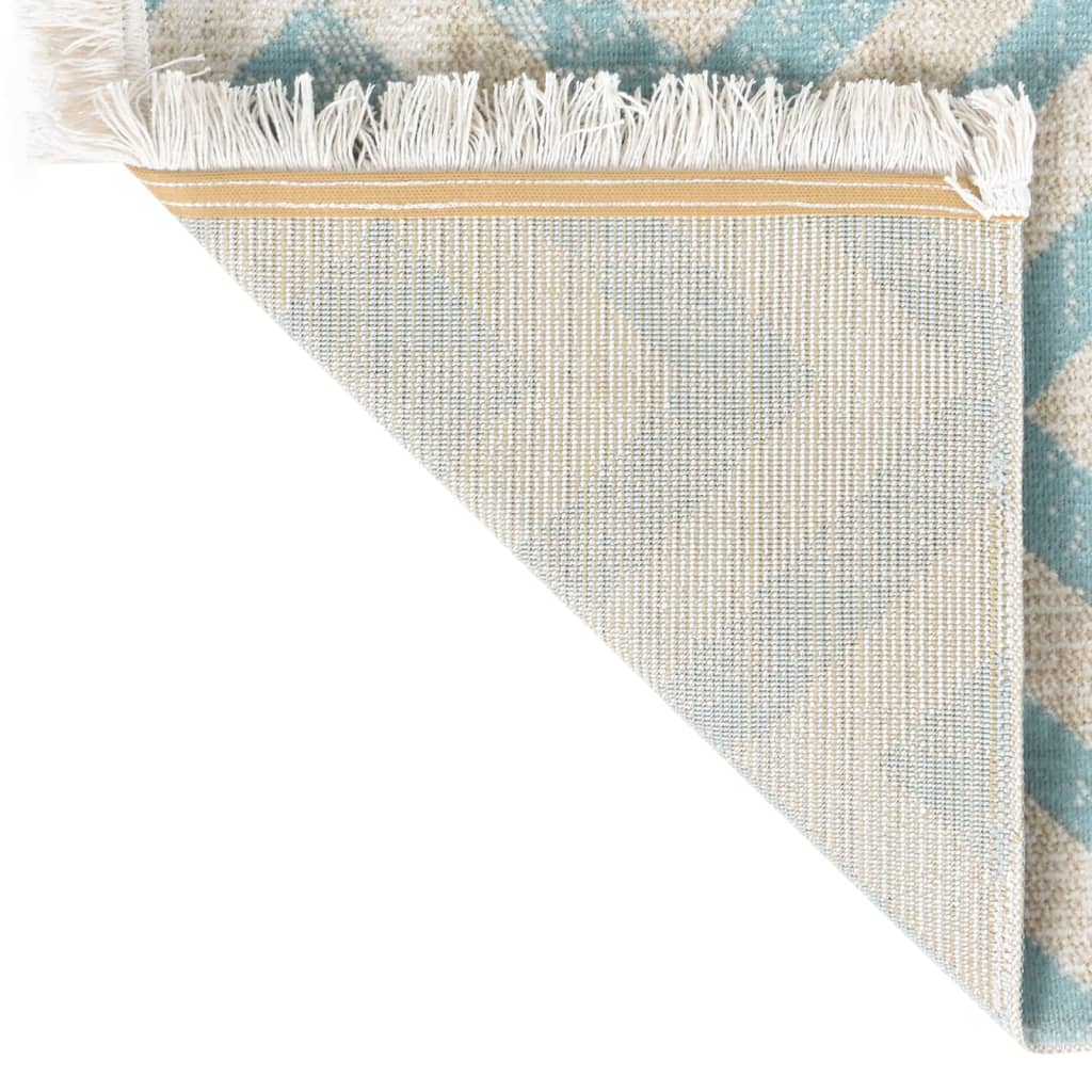 Outdoor-Teppich Flachgewebe 80x150 cm Grün und Beige