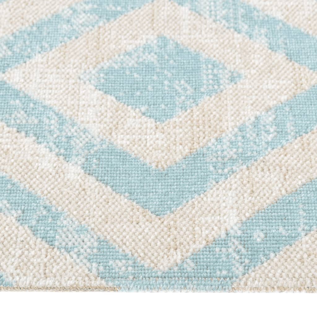Outdoor-Teppich Flachgewebe 115x170 cm Grün und Beige
