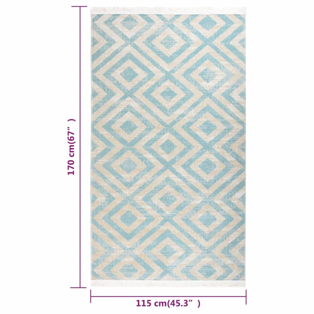 Outdoor-Teppich Flachgewebe 115x170 cm Grün und Beige