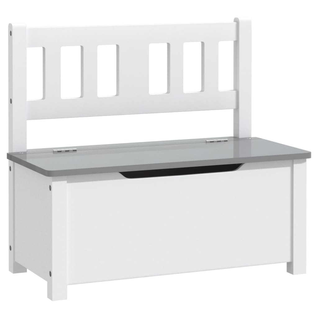 Ensemble de sièges pour enfants 4 pièces en MDF blanc et gris