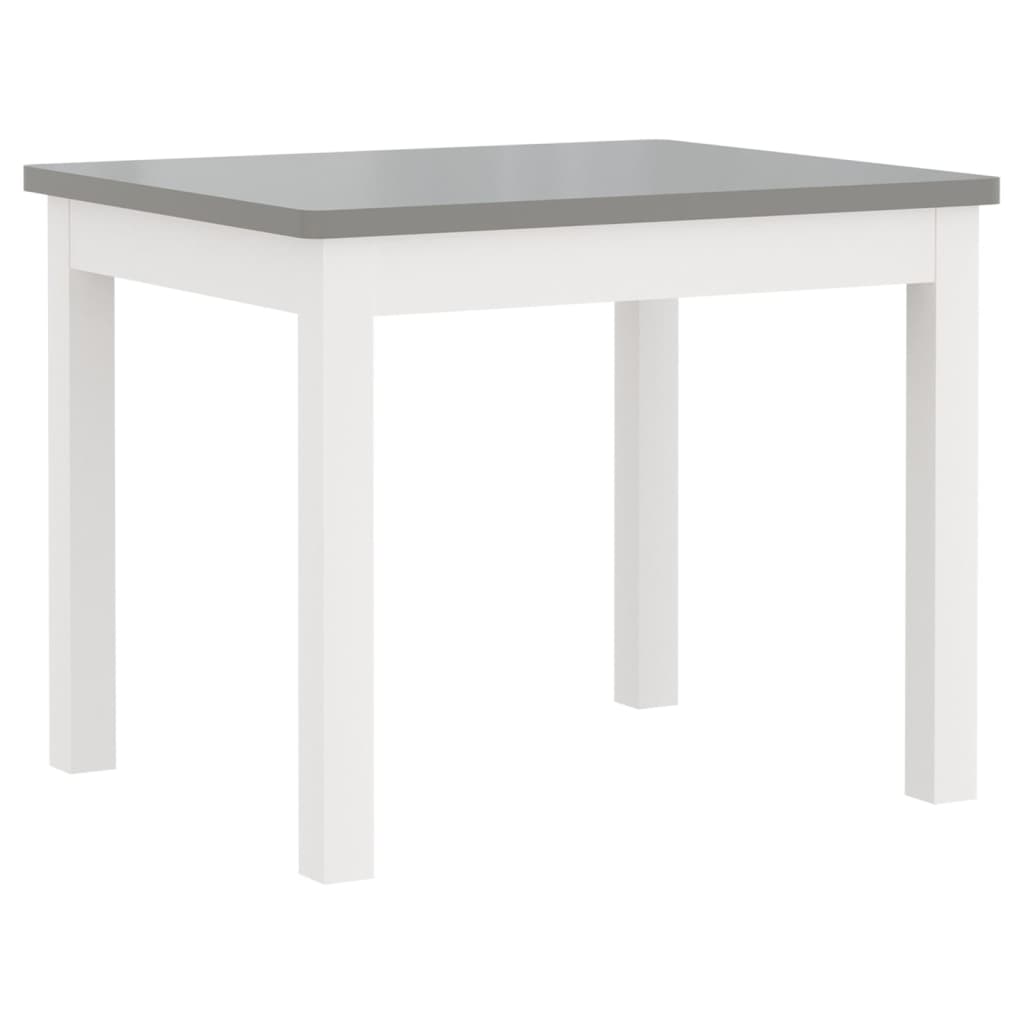 Ensemble de sièges pour enfants 4 pièces en MDF blanc et gris