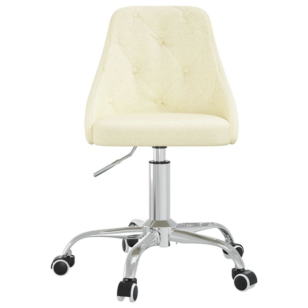 Bürostuhl Drehbar Creme Stoff