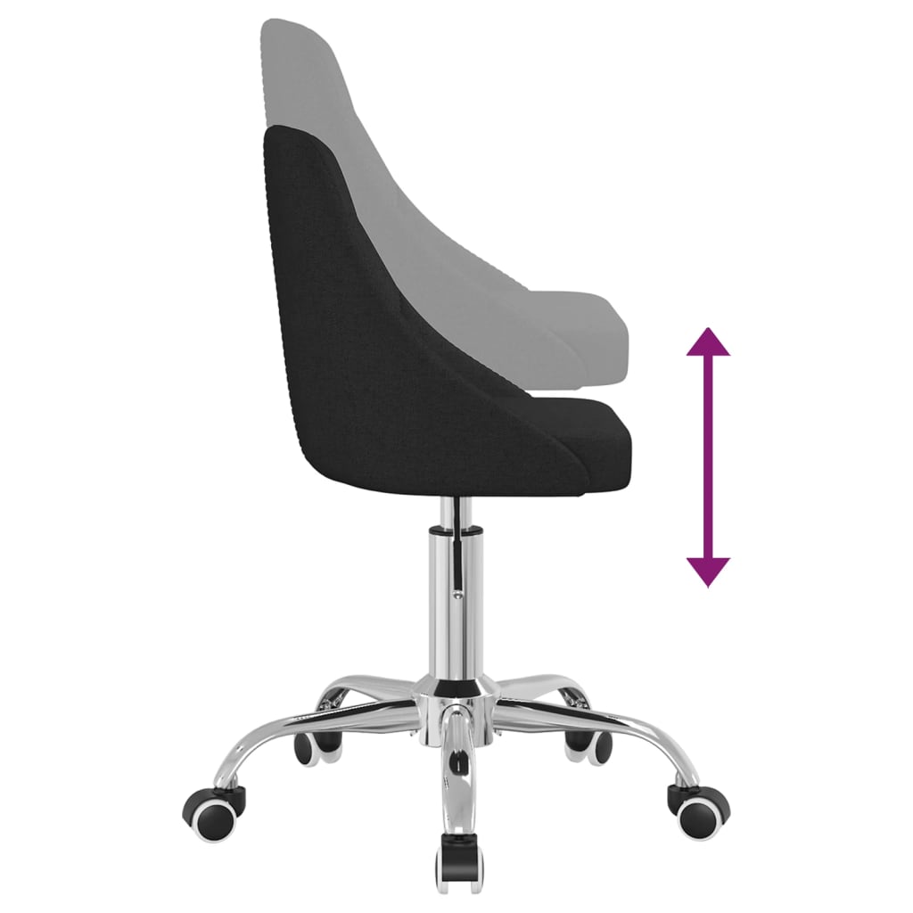 Bürostuhl Drehbar Schwarz Stoff