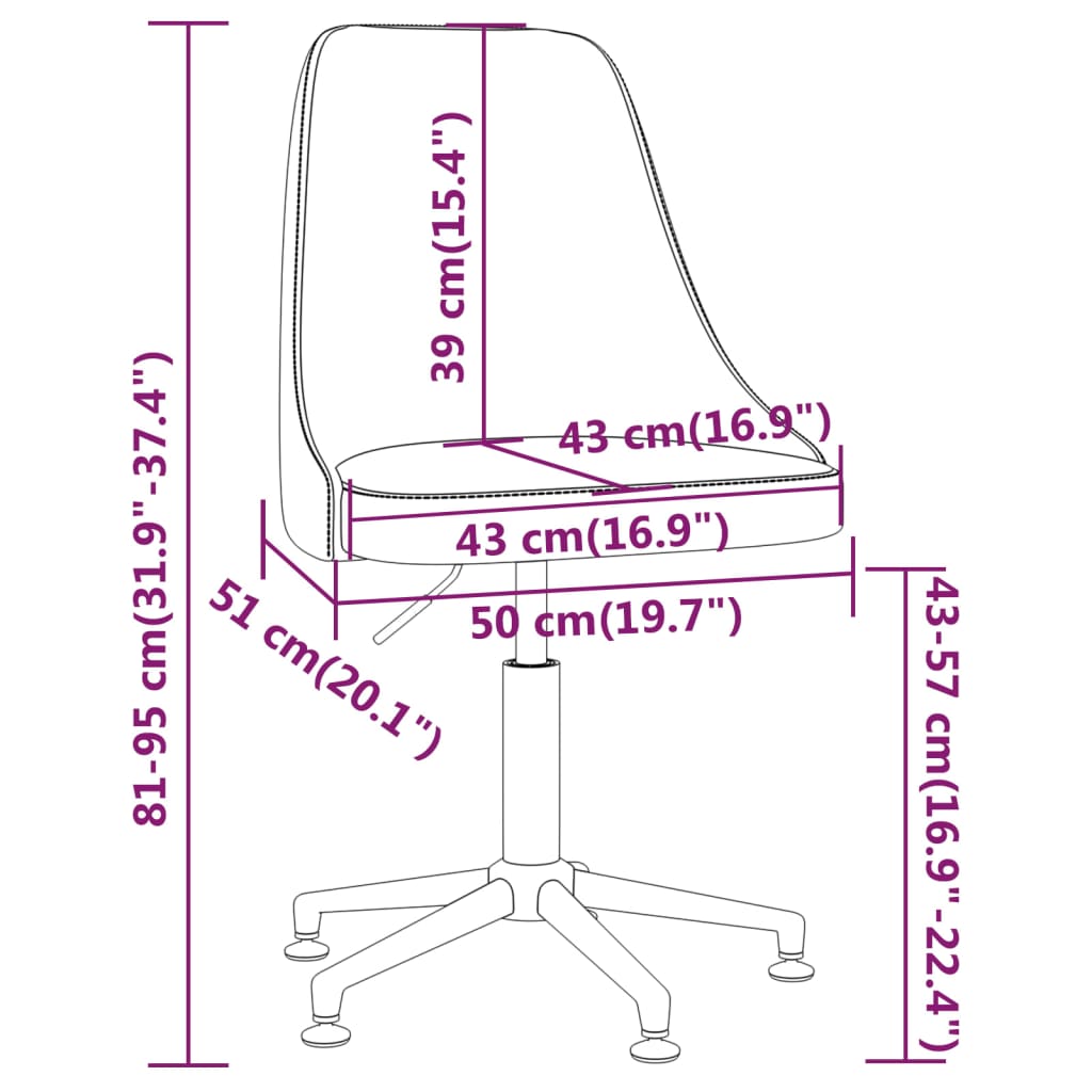 Bürostuhl Drehbar Schwarz Stoff