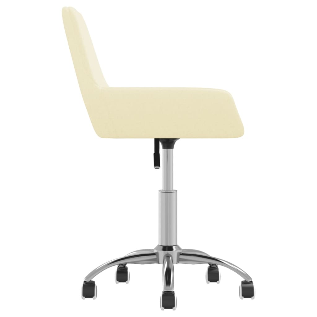 Bürostuhl Drehbar Creme Stoff