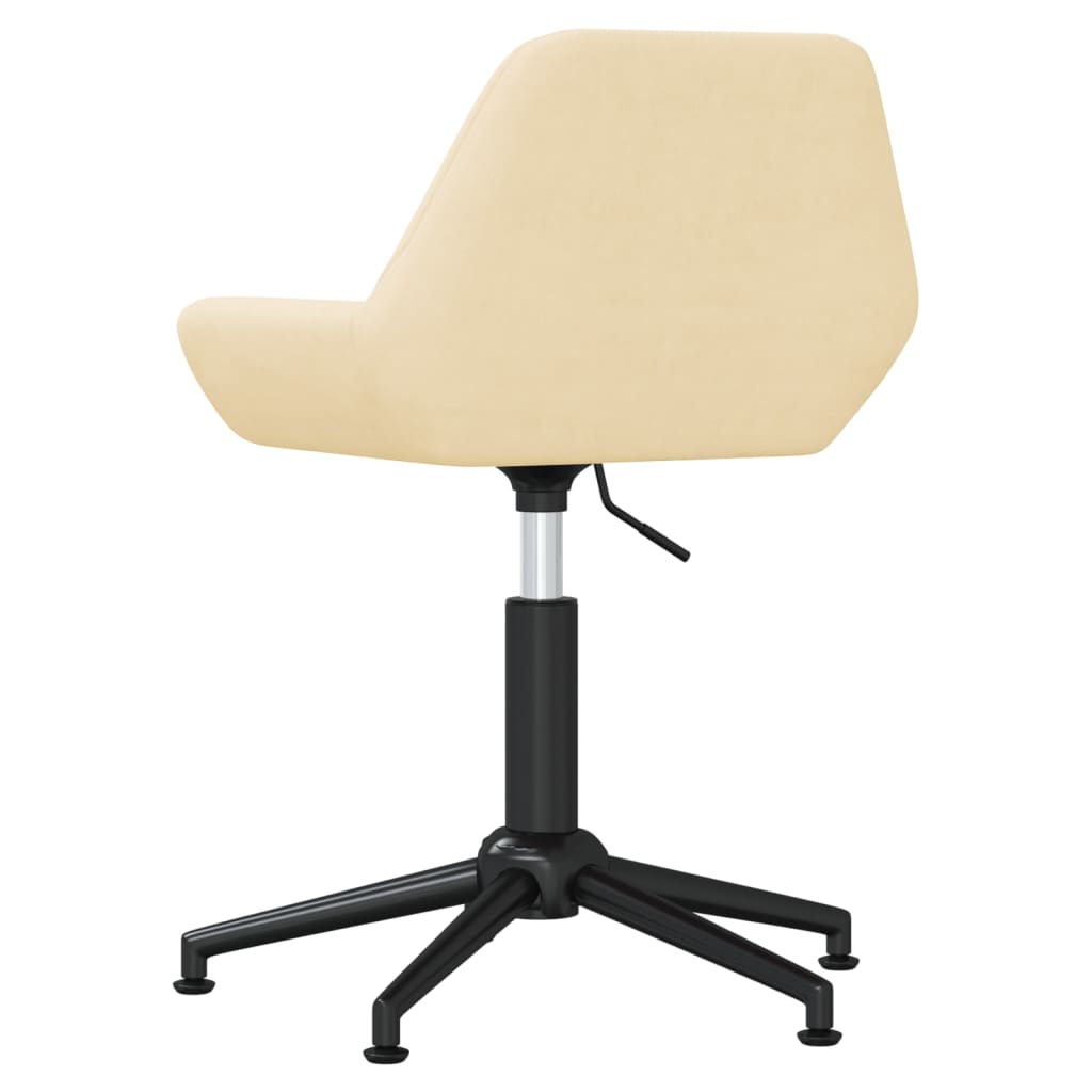 Bürostuhl Drehbar Creme Samt