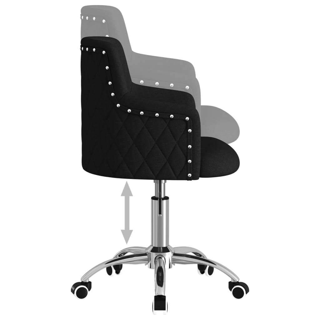 Bürostuhl Drehbar Schwarz Stoff