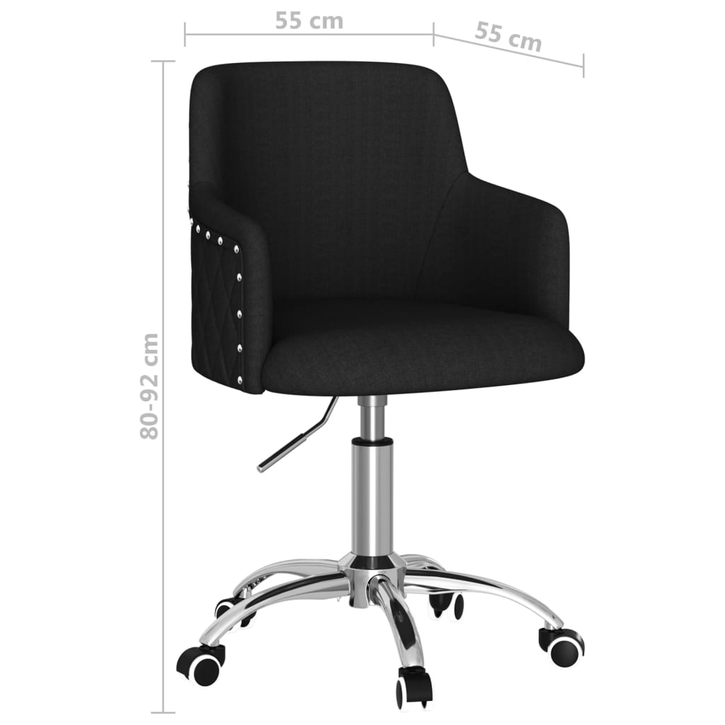 Bürostuhl Drehbar Schwarz Stoff