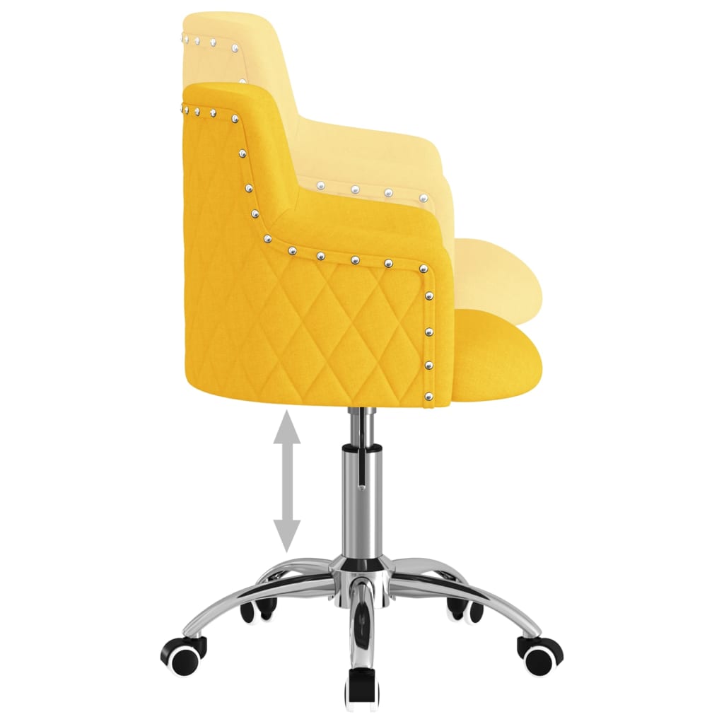 Bürostuhl Drehbar Senfgelb Stoff