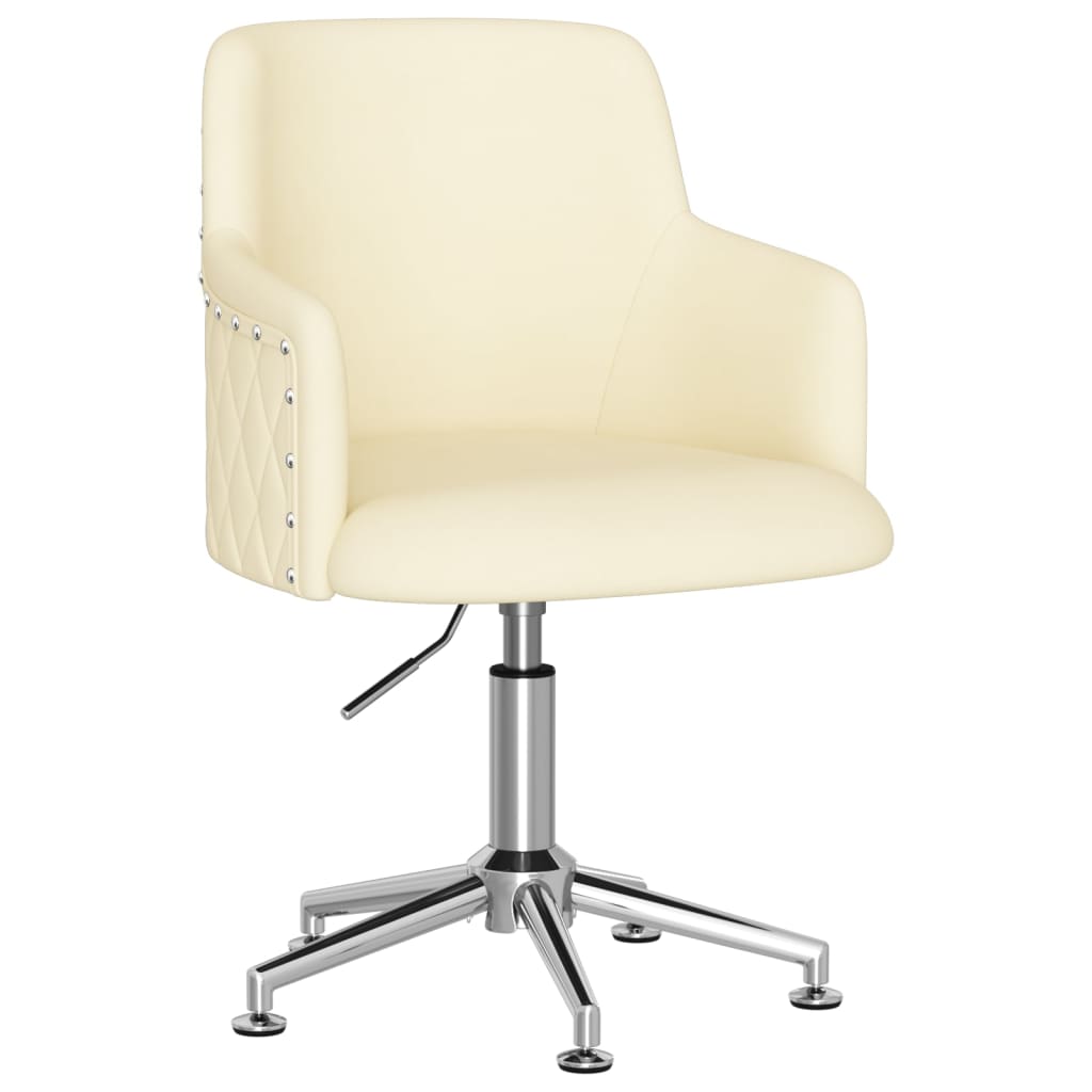 Bürostuhl Drehbar Creme Stoff